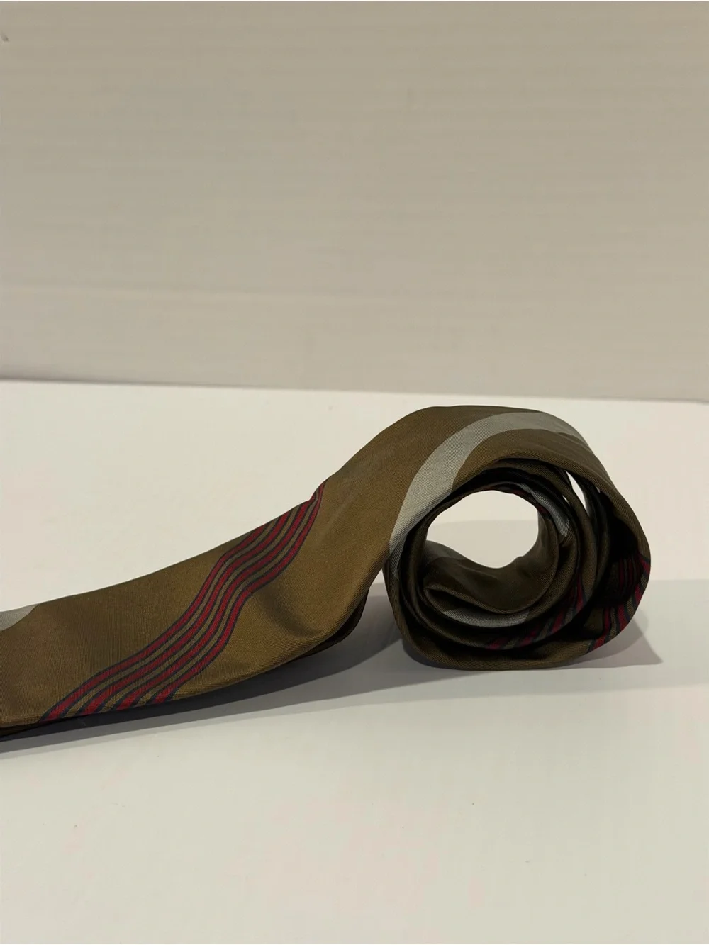 Vintage Pierre Cardin Tie - Brown Striped Pattern - 3 1/2